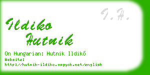 ildiko hutnik business card
